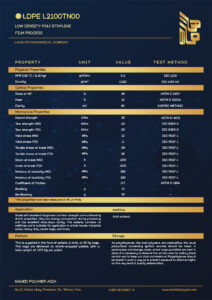 دیتاشیت پلی‌اتیلن 2100 لاله